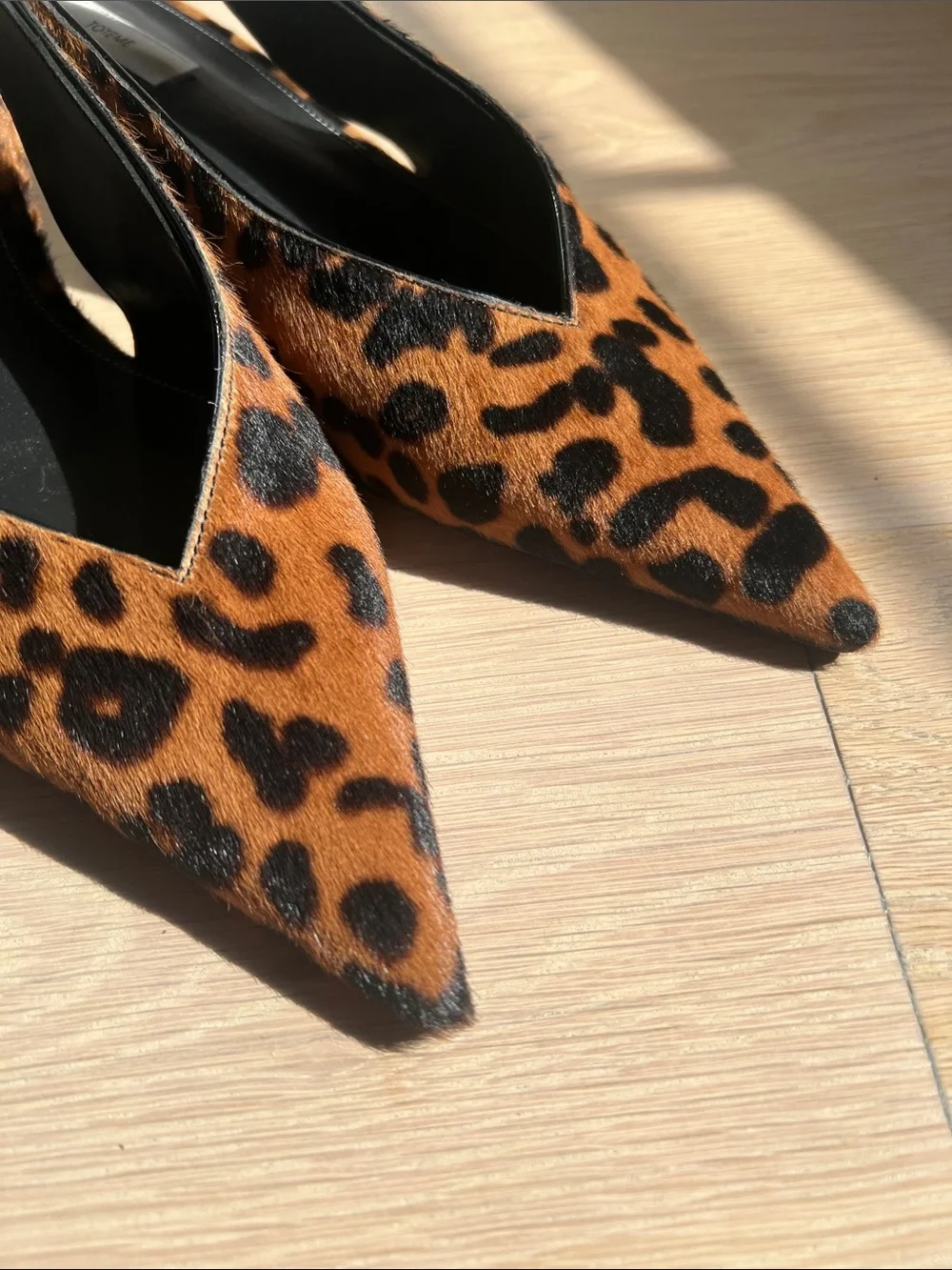 NWT Toteme Wedge-heel Pony Hair Slingbacks Leopard